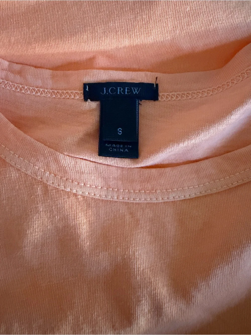 J.Crew Bright Orange Cotton Linen Cap Sleeve Tee Size Small